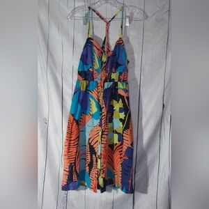 Edme& Esyllte By Free People Tropical Floral Boho Hippe Summer Dress Size 8